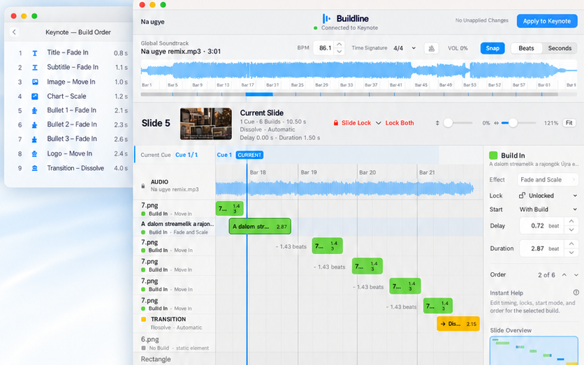 Full-size Keynote and Buildline comparison
